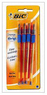 Новинка в ассортименте САМСОН - набор шариковых ручек BIC ORANGE GRIP на блистере