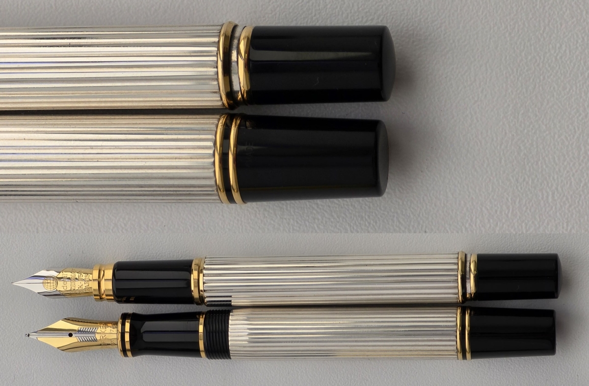 Parker Duofold снизу и Waterman Le Man сверху