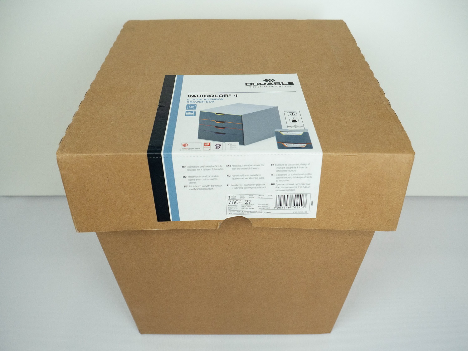 Бокс для бумаги durable Varicolor 7. 12600kf Box , обзор. Opean Varicolor. Review box